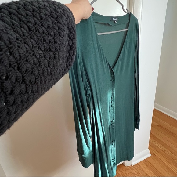Madewell Button Down Green Dress - Picture 3 of 5